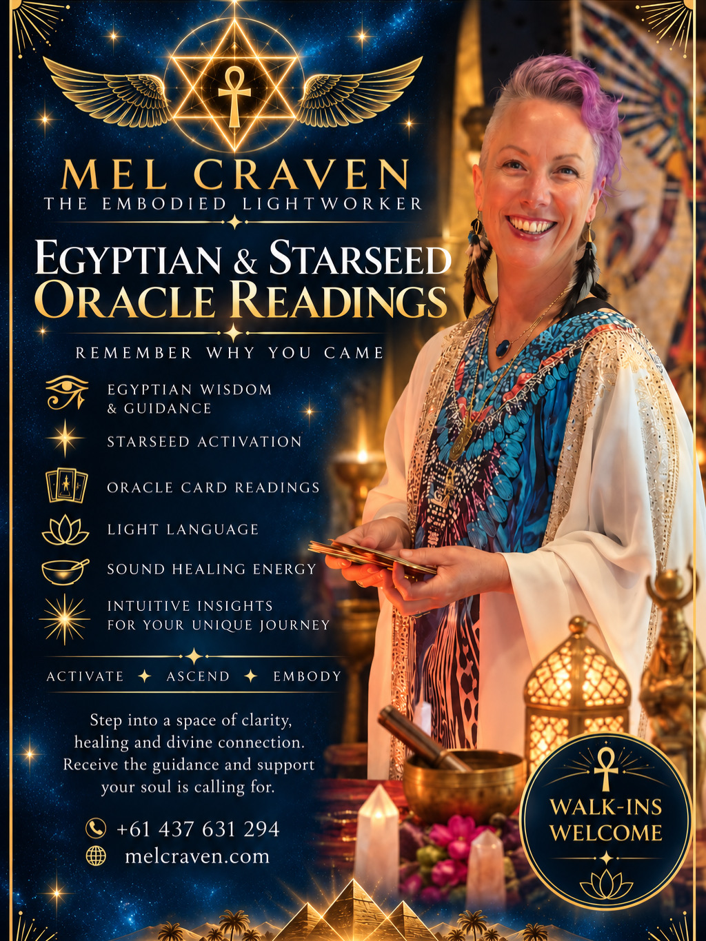 Egyptian and Starseed Oracle Readings with Mel Craven