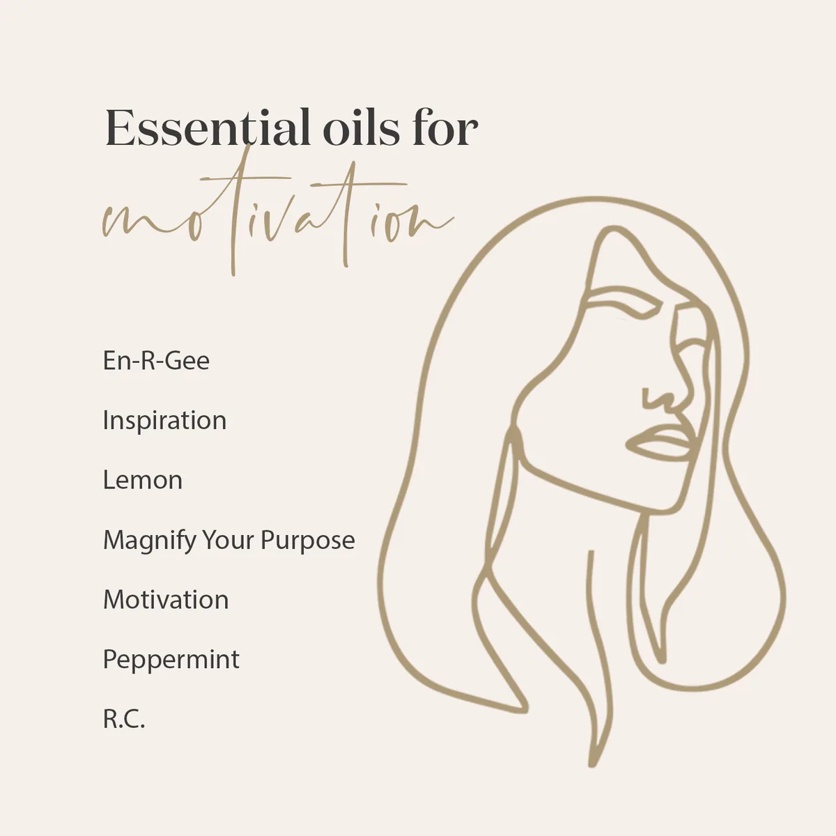 Essential oils for motivation card