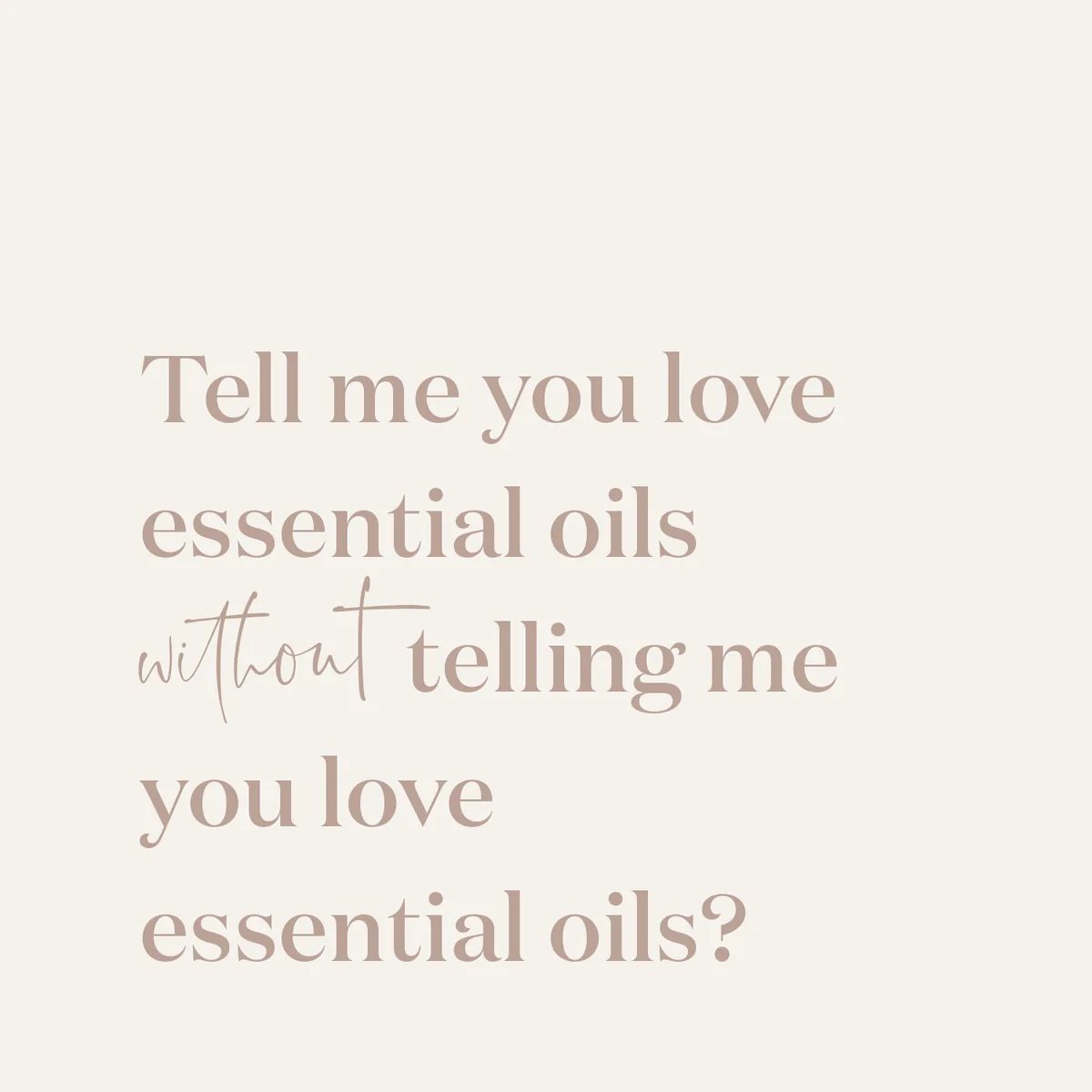 Essential oils love note graphic