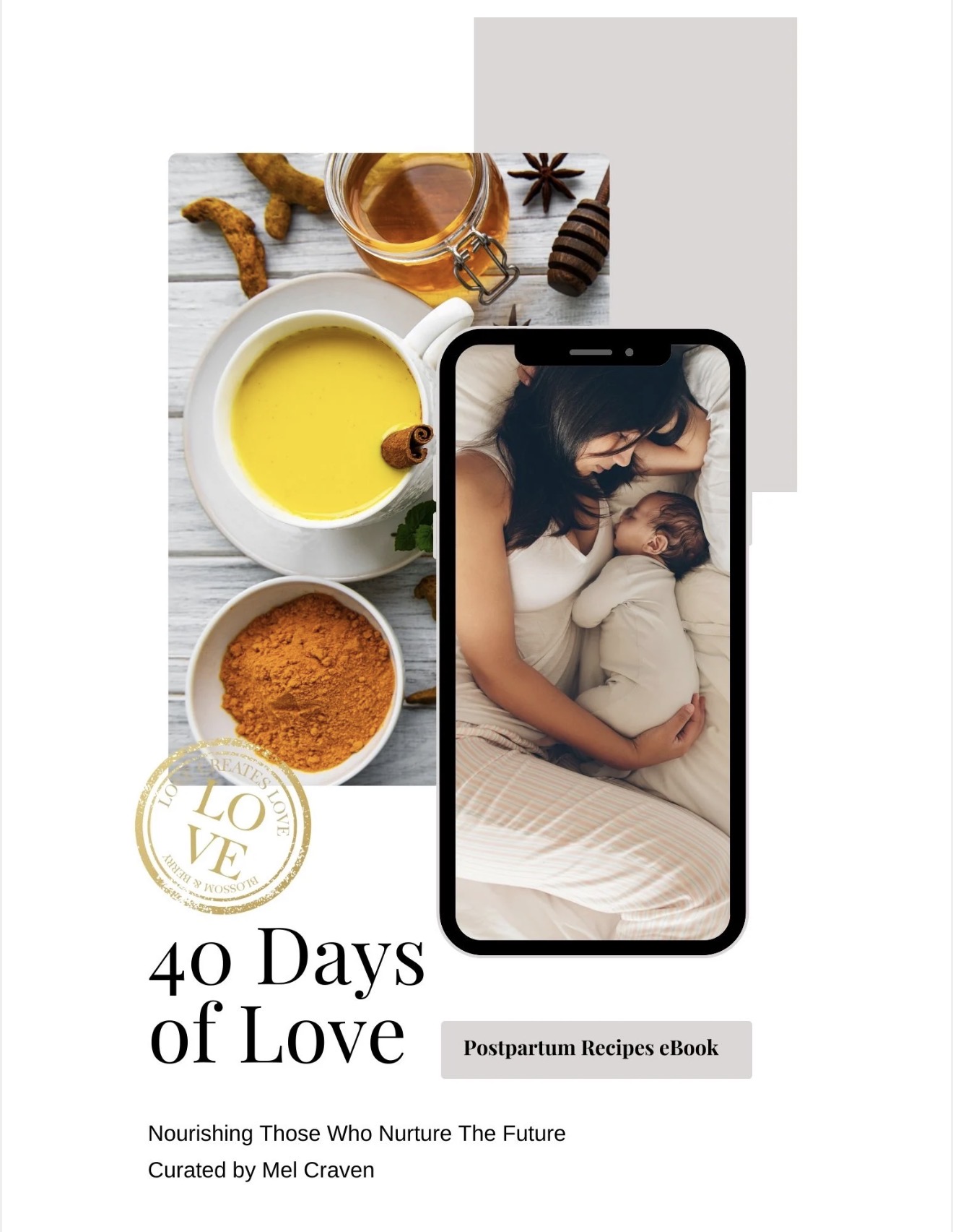 40 Days of Love Postpartum Recipes eBook cover