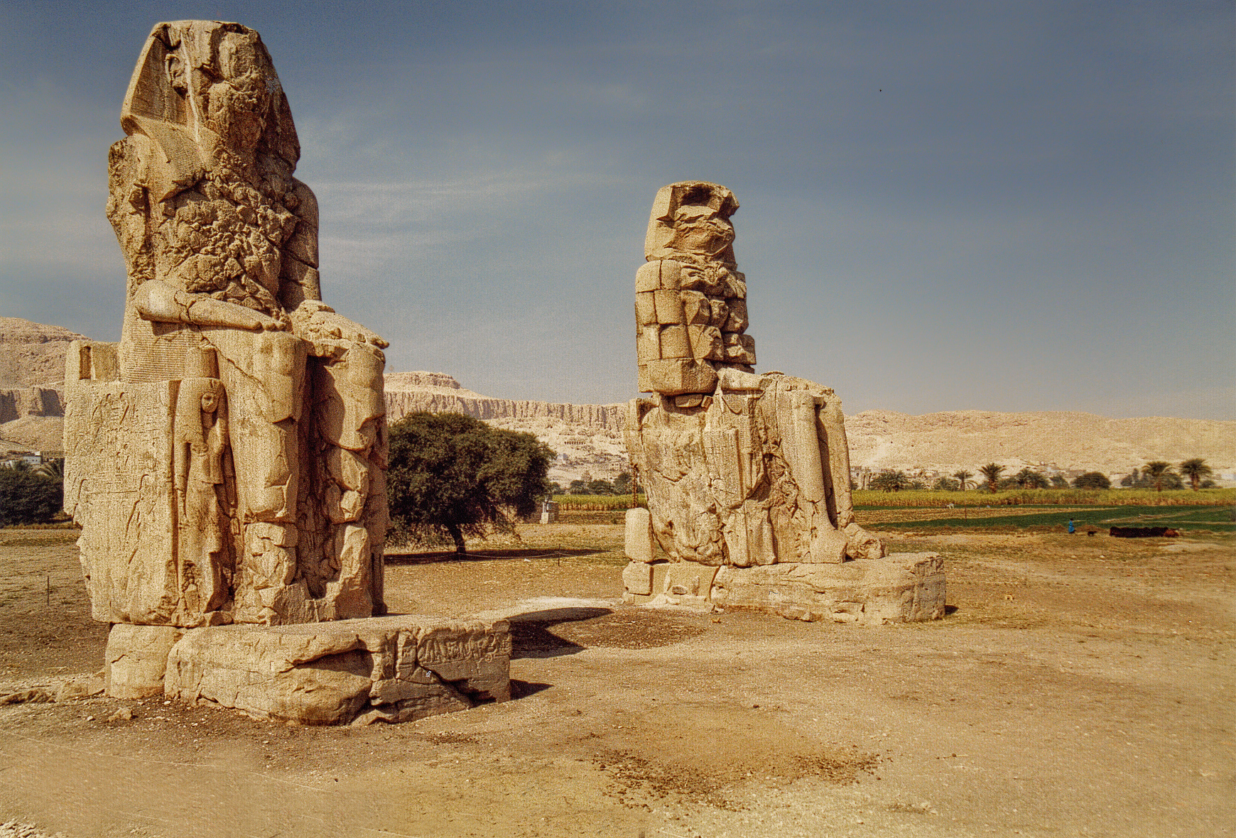 The Colossi of Memnon on the west bank of Luxor